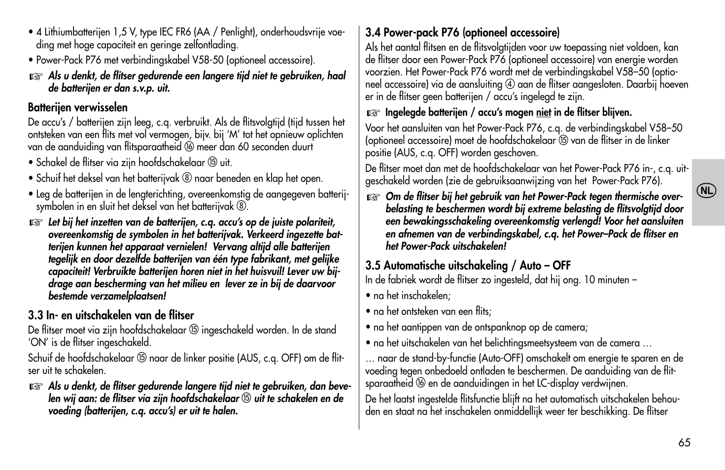 Metz MECABLITZ 58 AF-1 digital Canon User Manual | Page 65 / 190