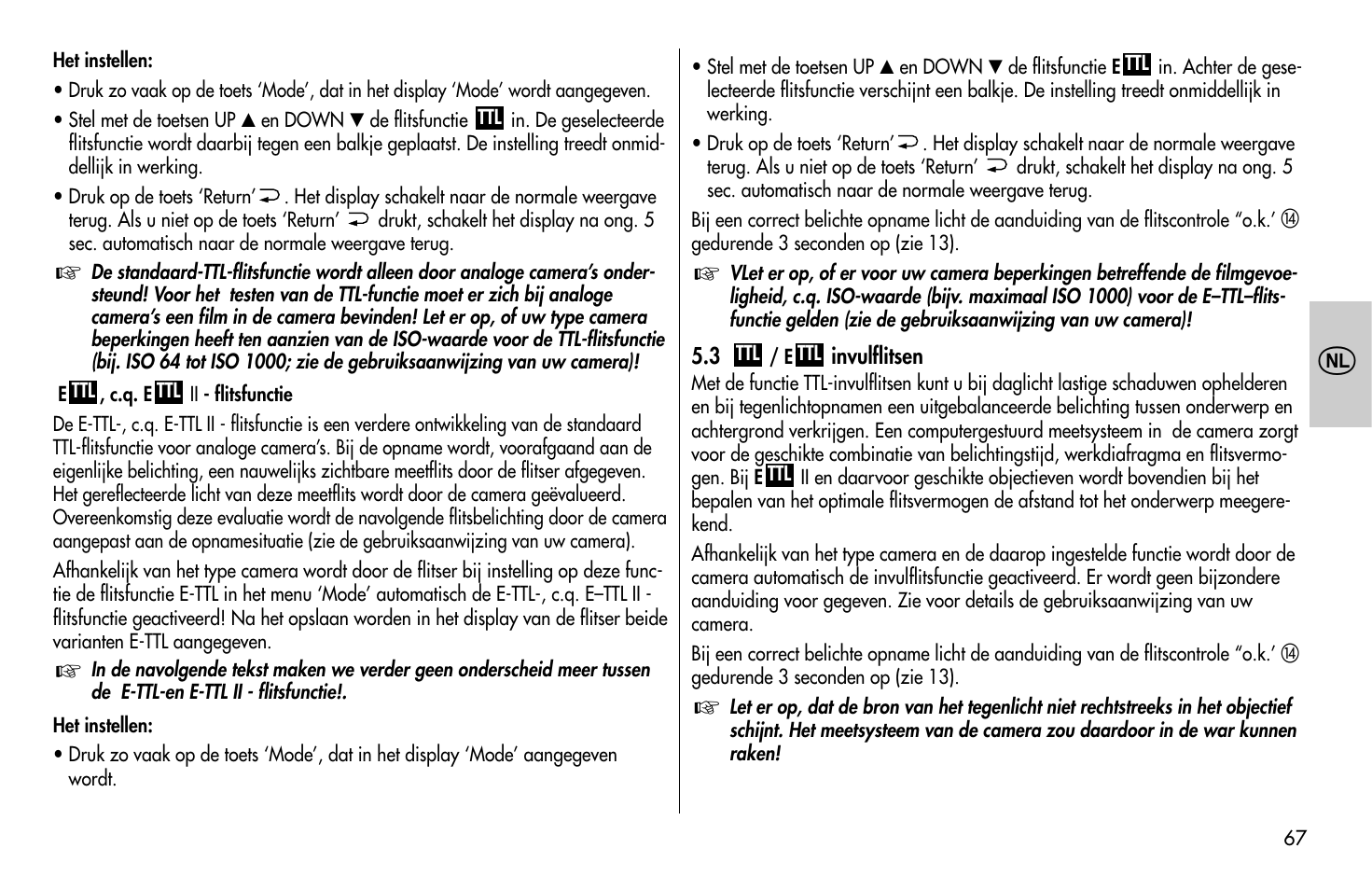 Metz MECABLITZ 58 AF-1 digital Canon User Manual | Page 67 / 190