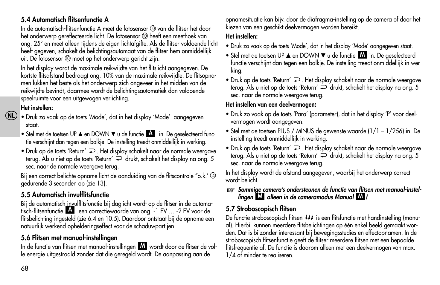 Metz MECABLITZ 58 AF-1 digital Canon User Manual | Page 68 / 190