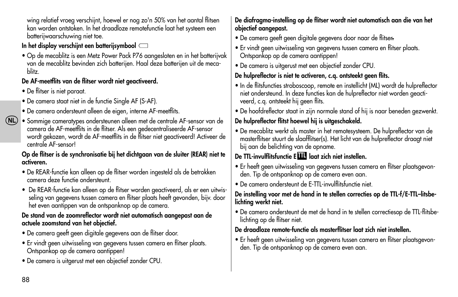 Metz MECABLITZ 58 AF-1 digital Canon User Manual | Page 88 / 190