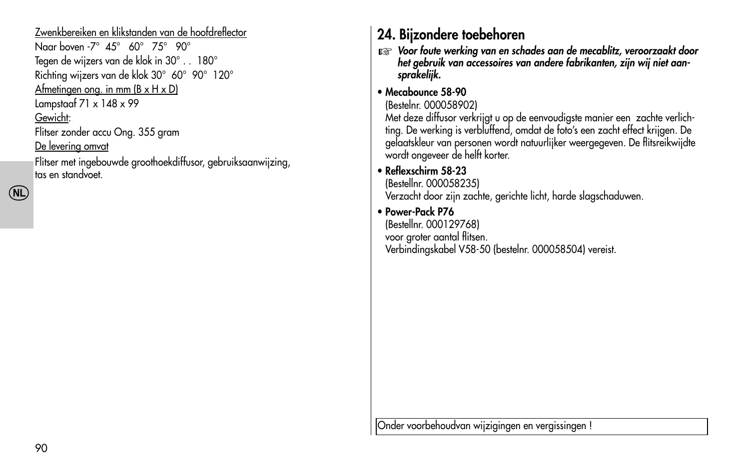 Metz MECABLITZ 58 AF-1 digital Canon User Manual | Page 90 / 190
