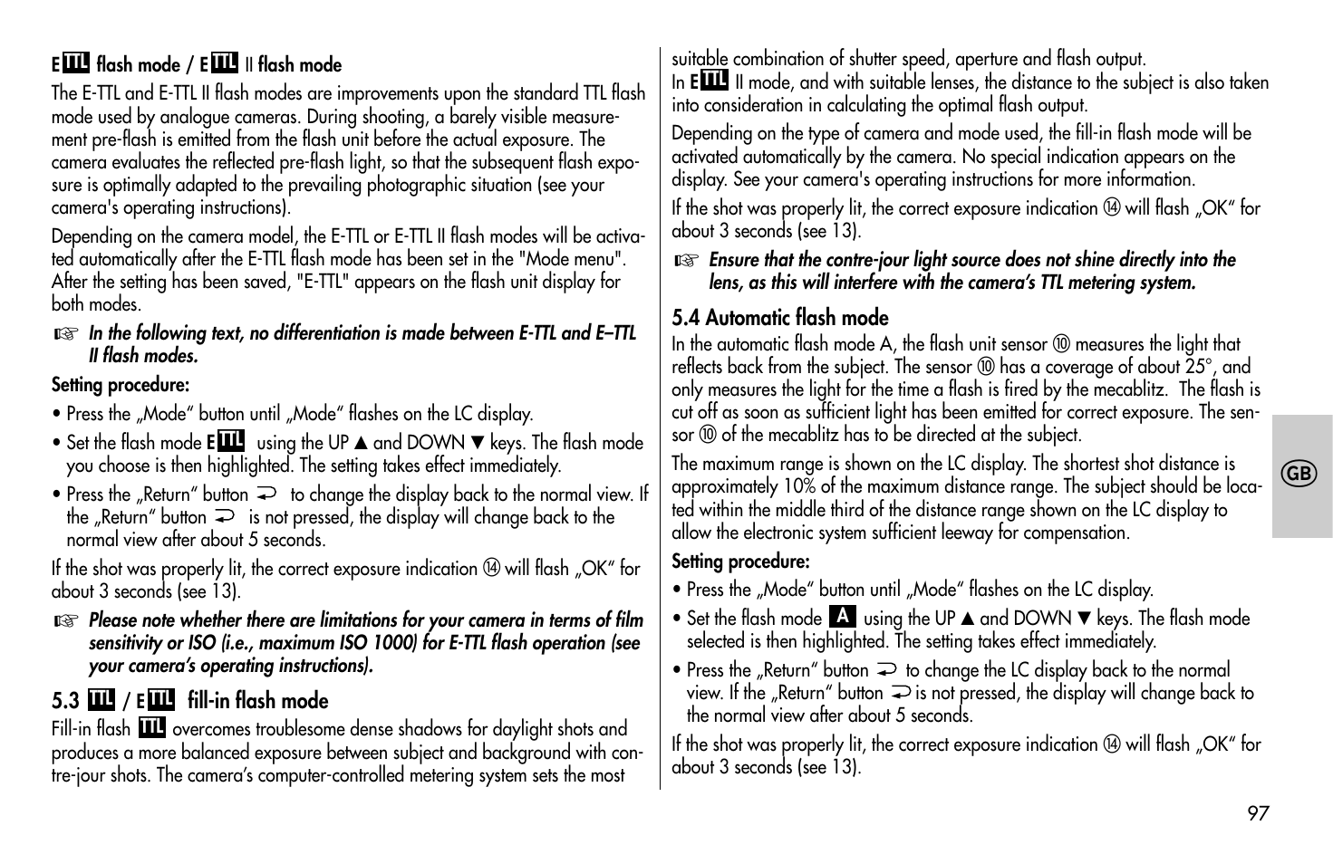 Metz MECABLITZ 58 AF-1 digital Canon User Manual | Page 97 / 190