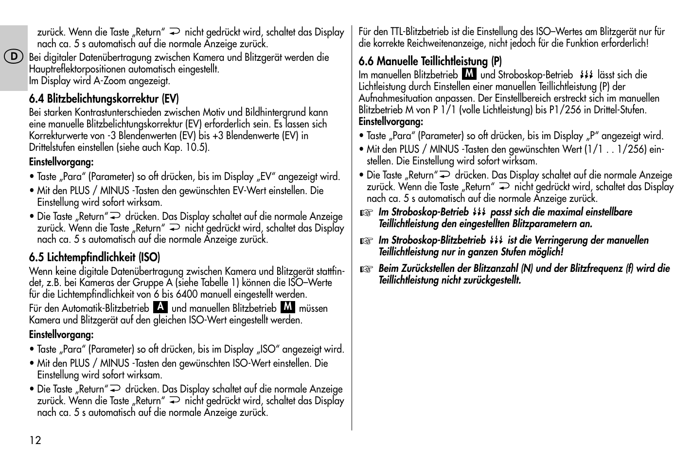 Metz MECABLITZ 58 AF-1 digital Nikon User Manual | Page 12 / 182