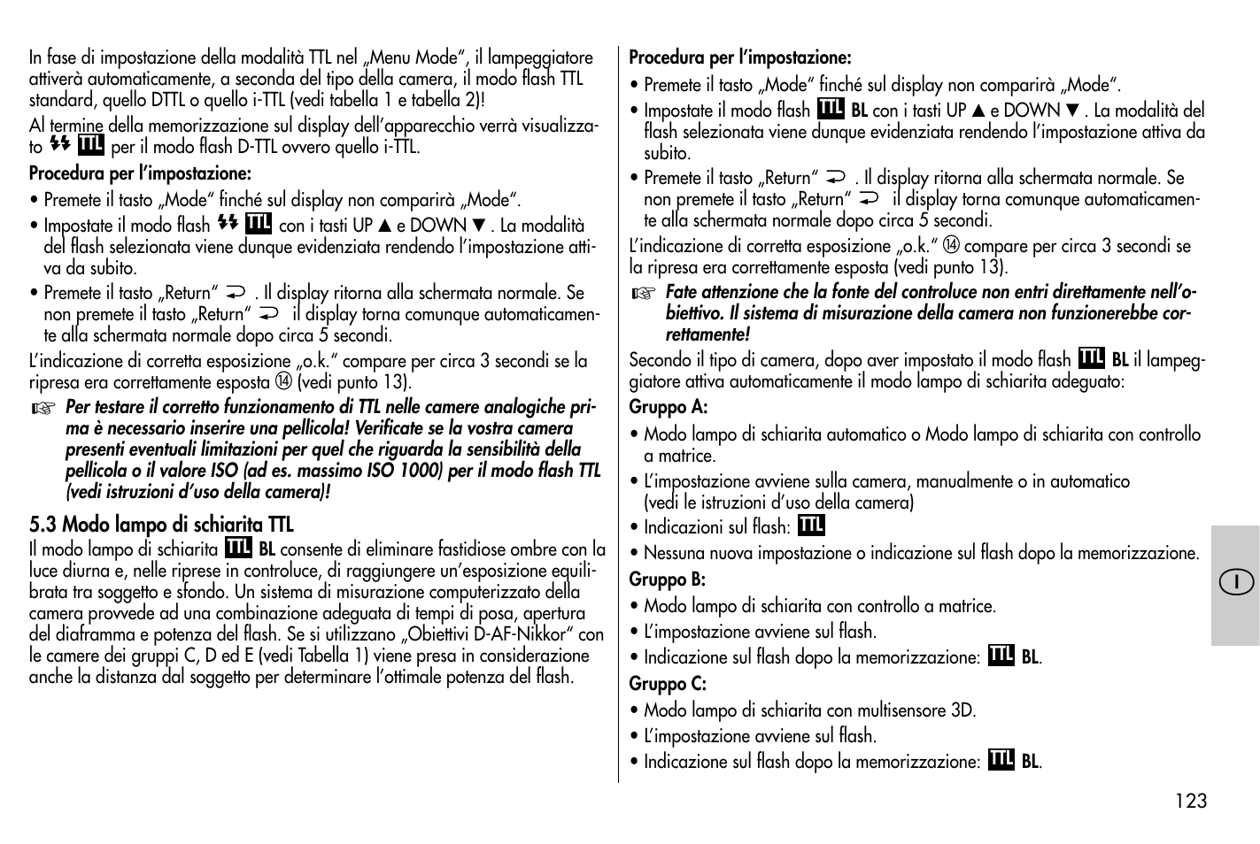 Metz MECABLITZ 58 AF-1 digital Nikon User Manual | Page 123 / 182