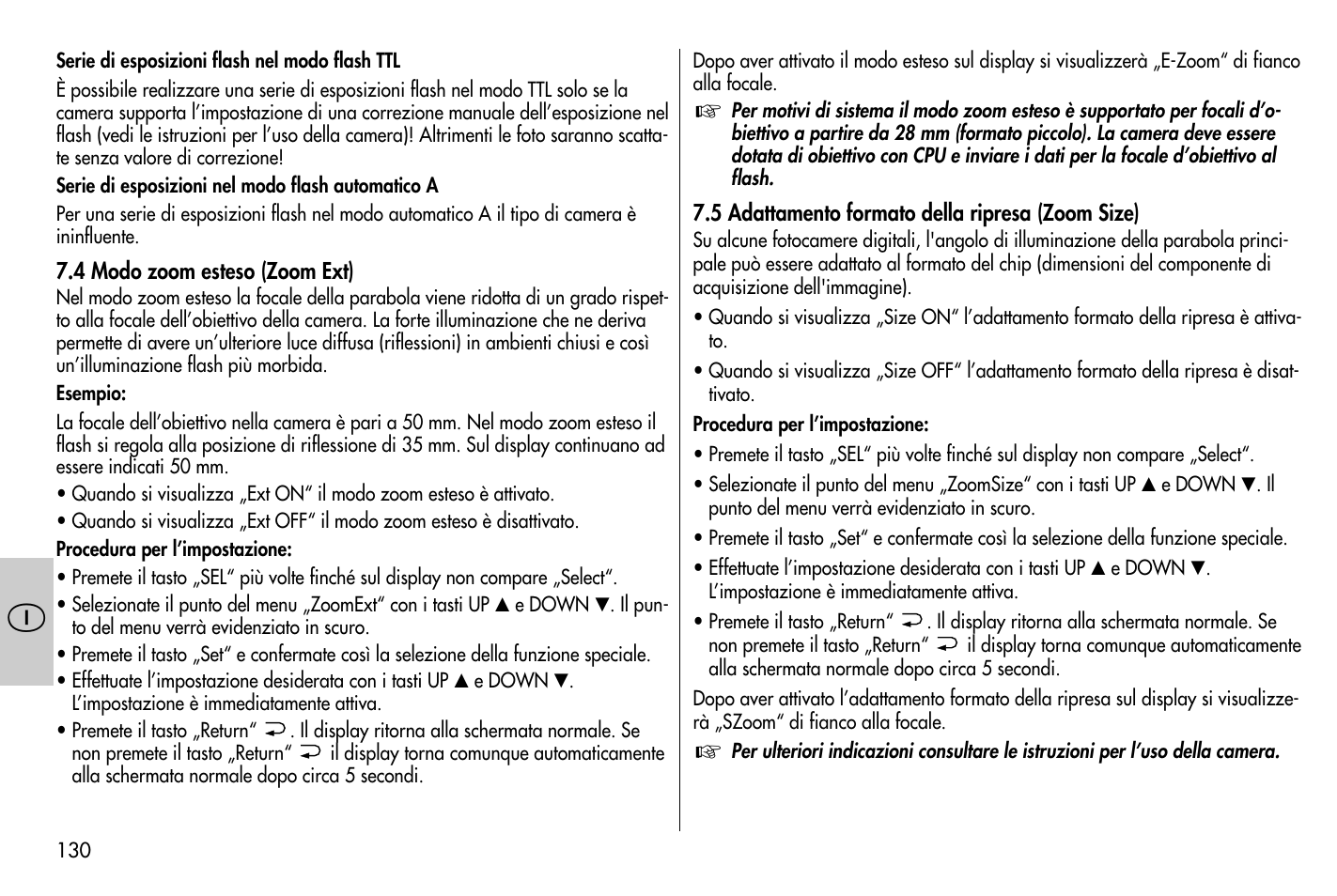 Metz MECABLITZ 58 AF-1 digital Nikon User Manual | Page 130 / 182