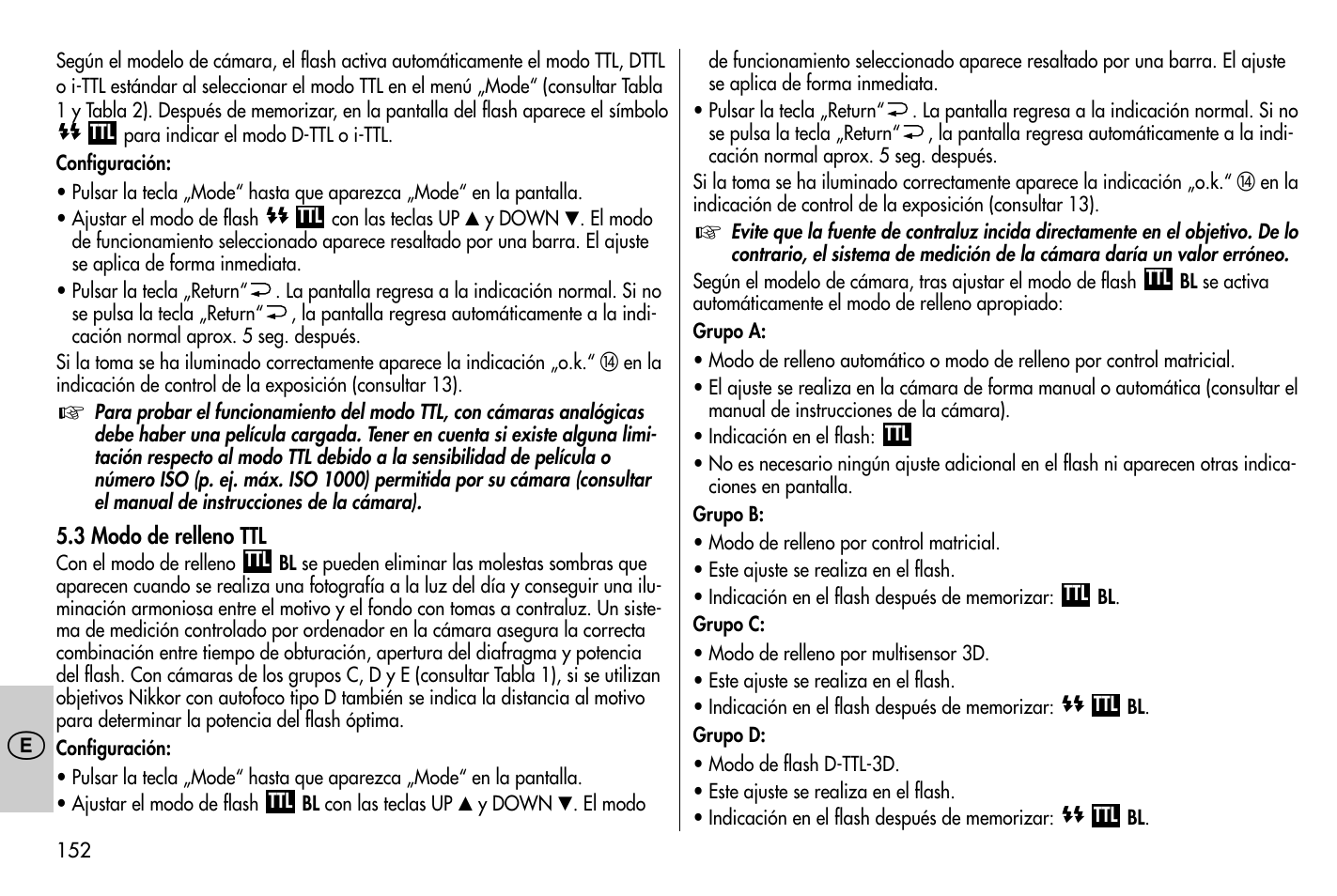 Metz MECABLITZ 58 AF-1 digital Nikon User Manual | Page 152 / 182