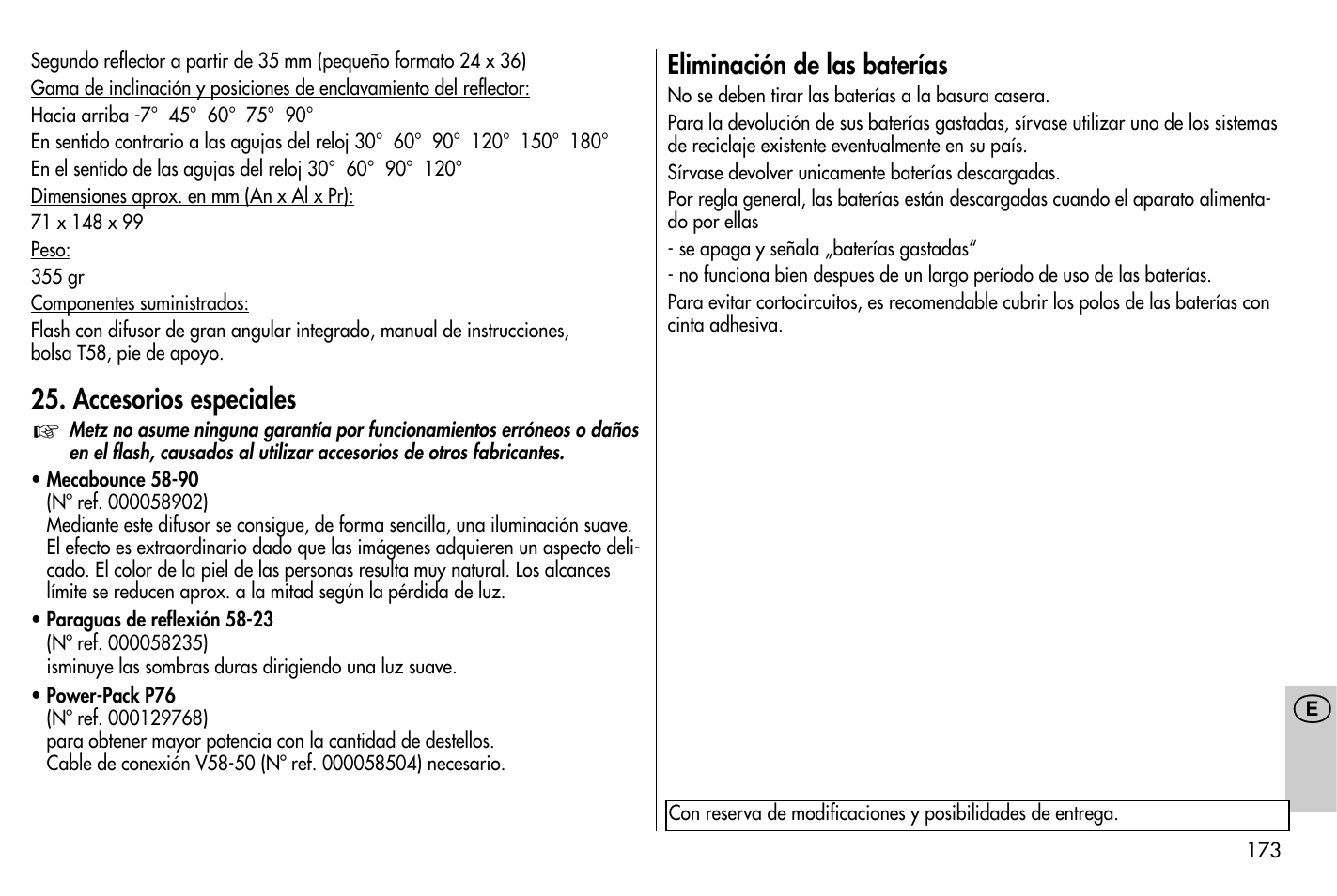 Metz MECABLITZ 58 AF-1 digital Nikon User Manual | Page 173 / 182