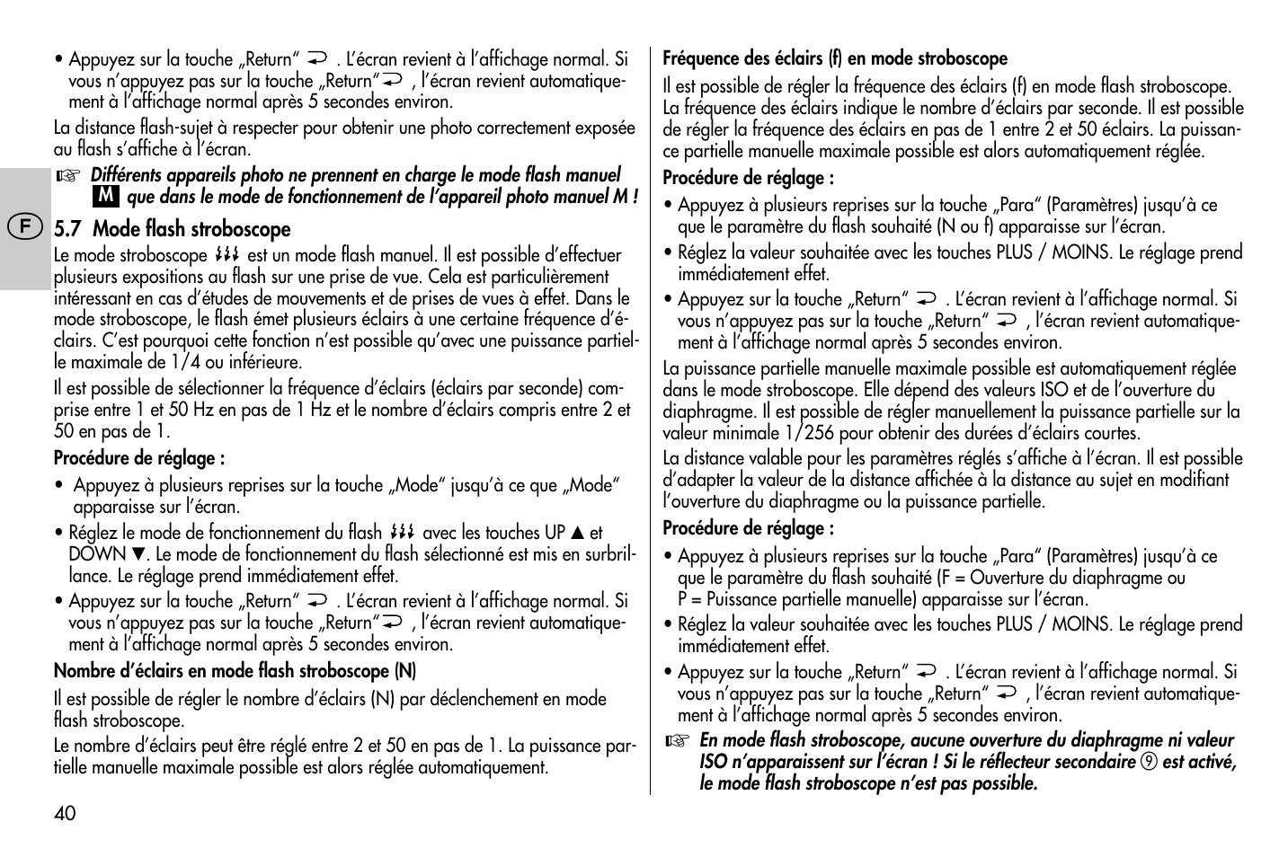 Metz MECABLITZ 58 AF-1 digital Nikon User Manual | Page 40 / 182