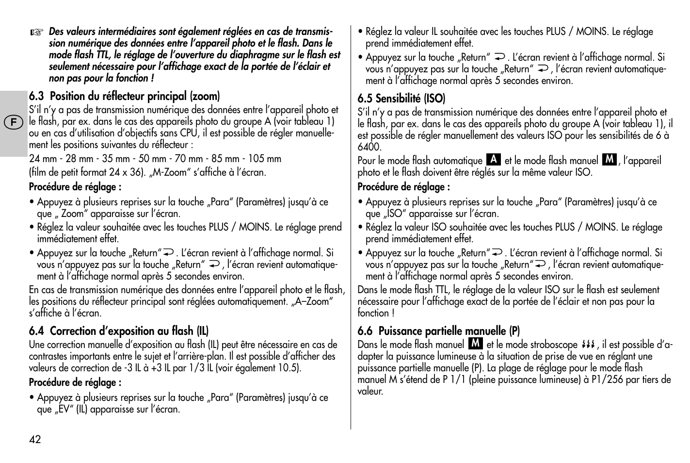 Metz MECABLITZ 58 AF-1 digital Nikon User Manual | Page 42 / 182