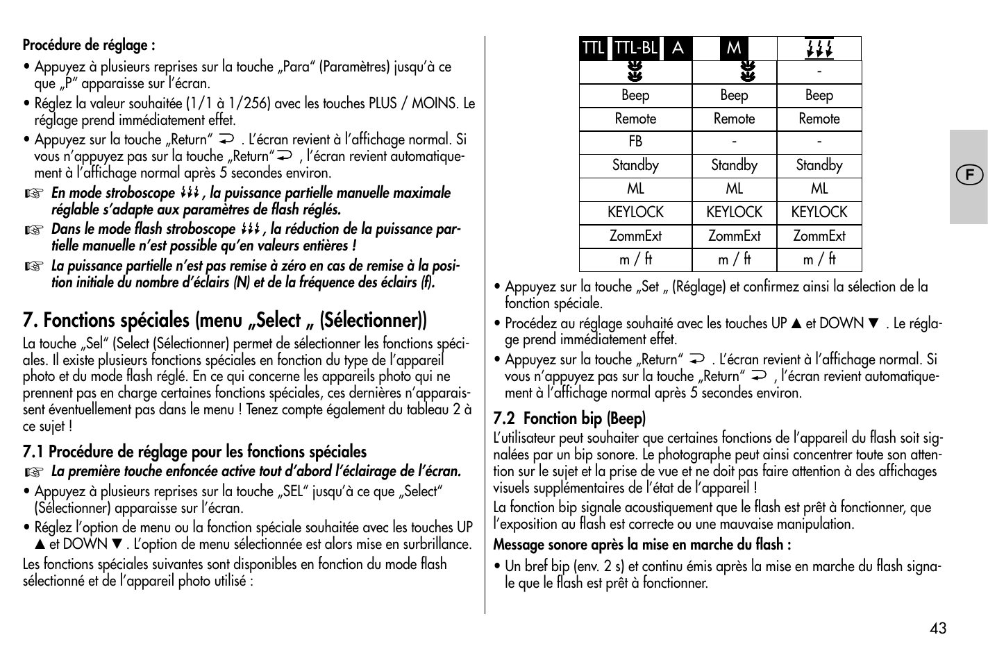 Metz MECABLITZ 58 AF-1 digital Nikon User Manual | Page 43 / 182