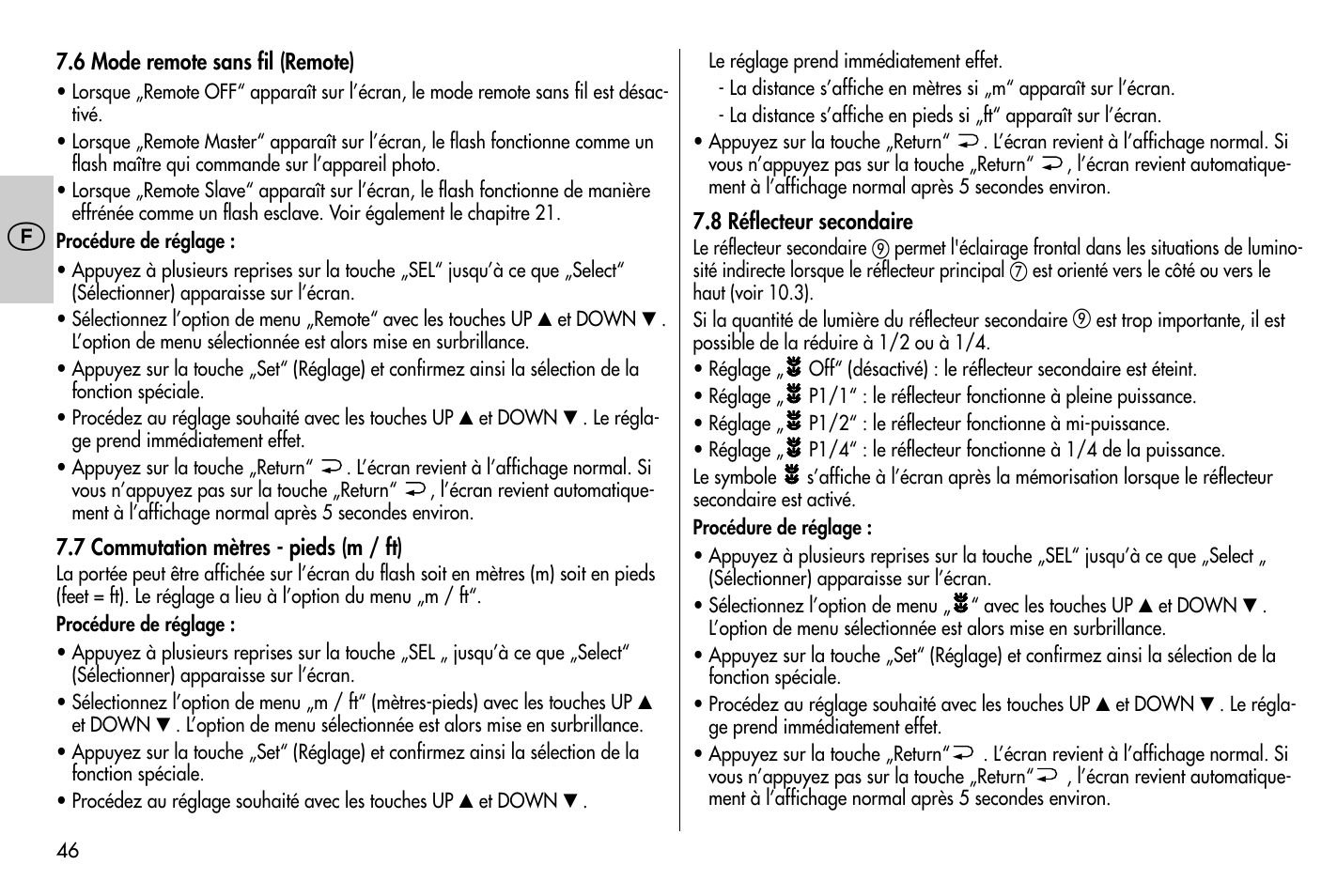 Metz MECABLITZ 58 AF-1 digital Nikon User Manual | Page 46 / 182