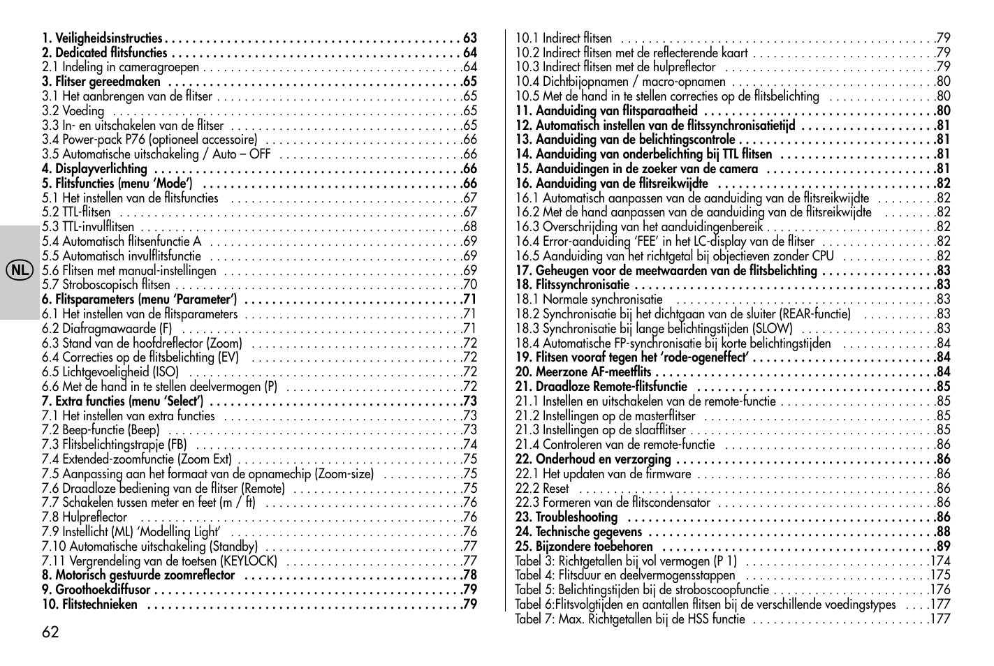 Metz MECABLITZ 58 AF-1 digital Nikon User Manual | Page 62 / 182