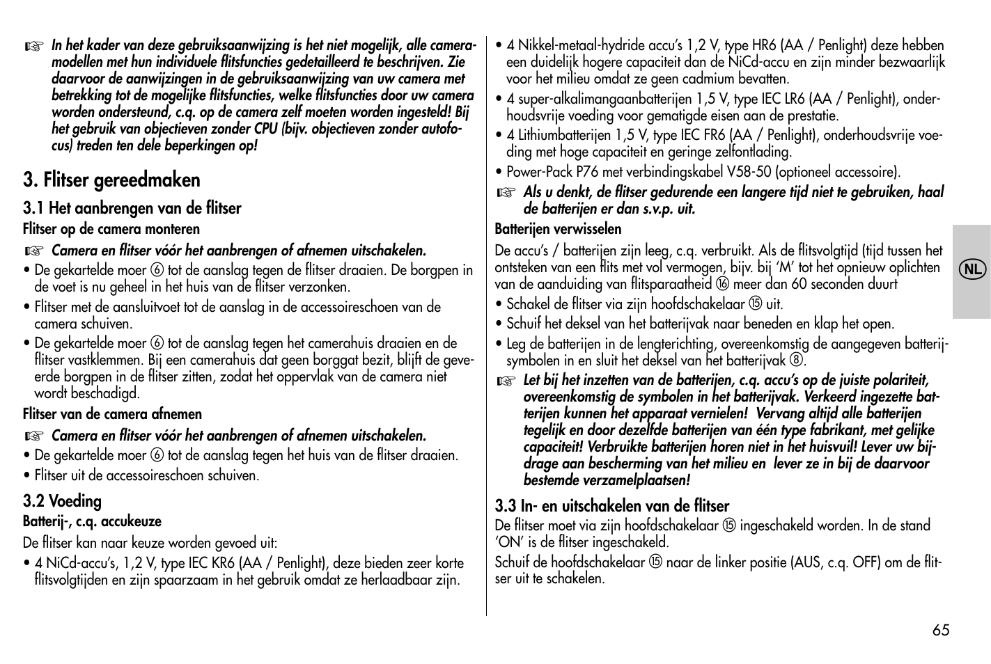 Metz MECABLITZ 58 AF-1 digital Nikon User Manual | Page 65 / 182