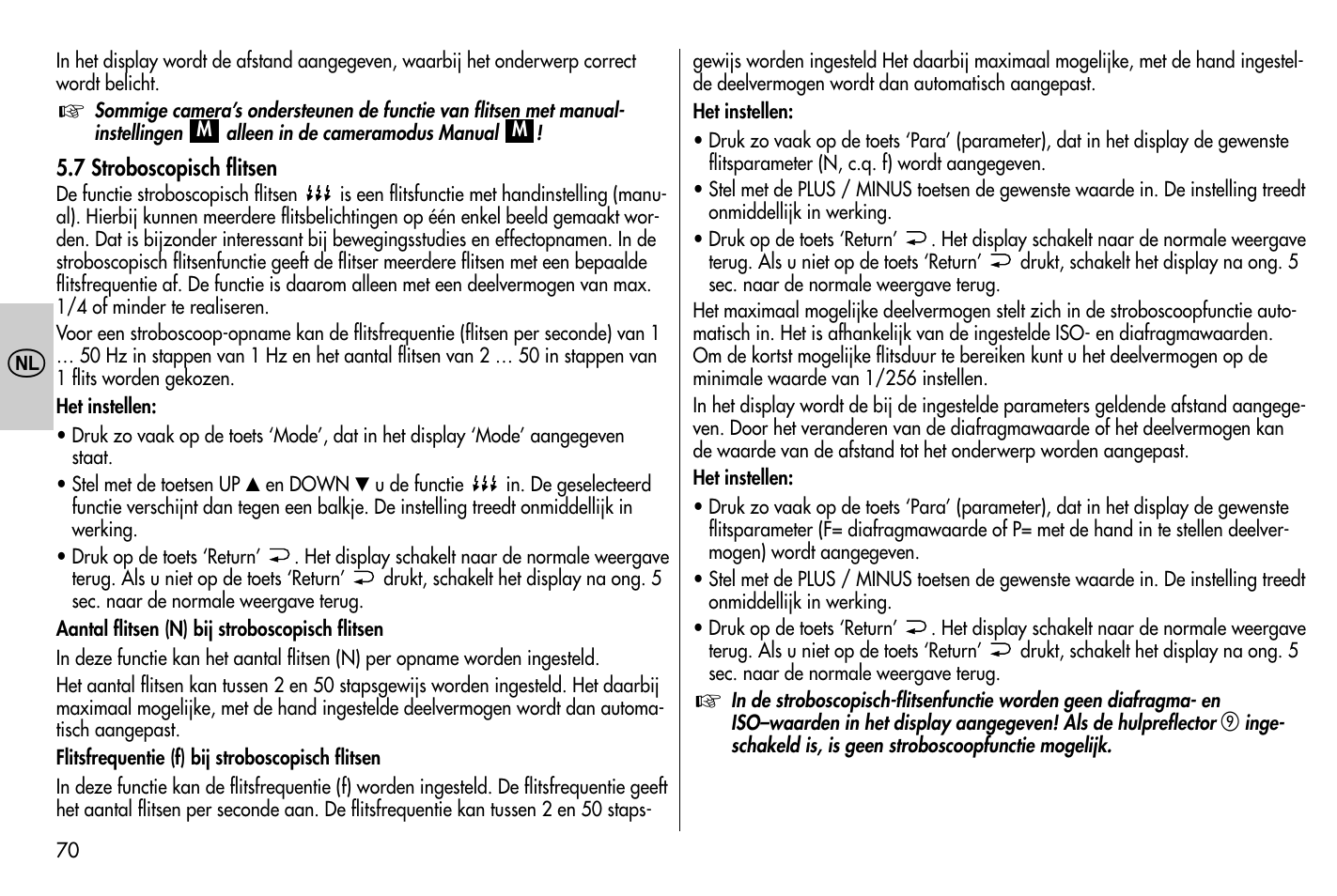 Metz MECABLITZ 58 AF-1 digital Nikon User Manual | Page 70 / 182