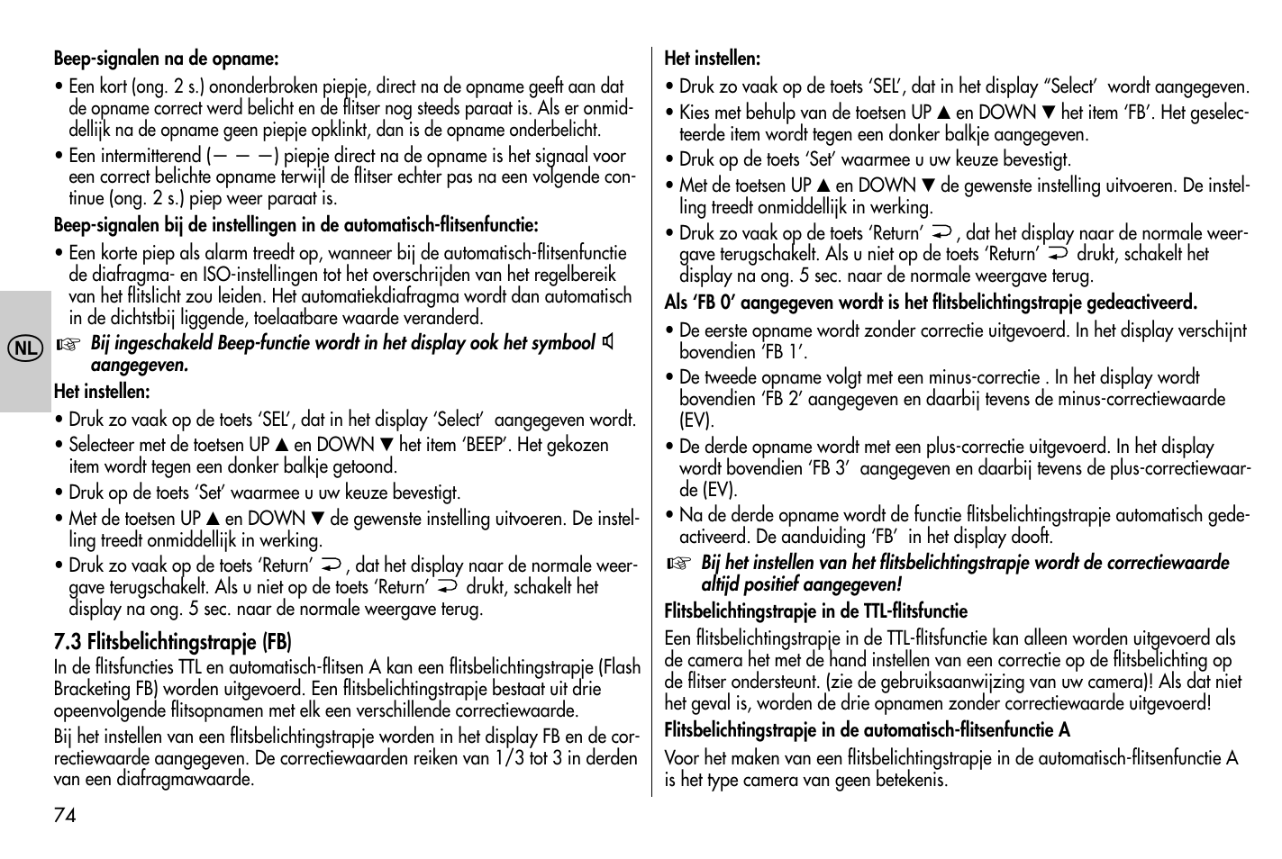 Metz MECABLITZ 58 AF-1 digital Nikon User Manual | Page 74 / 182