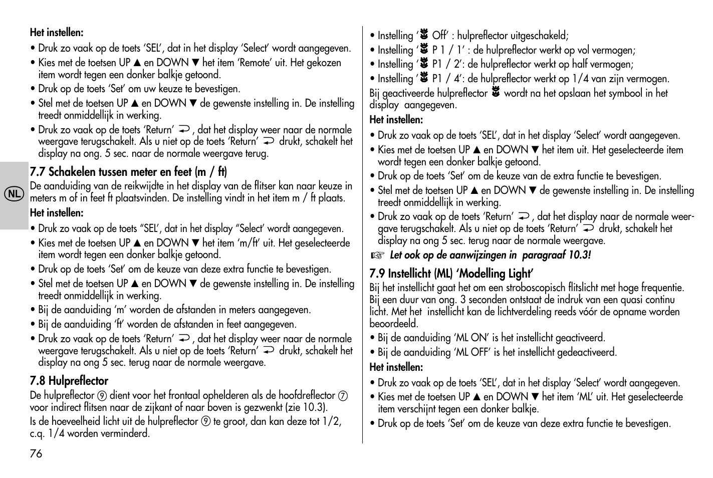 Metz MECABLITZ 58 AF-1 digital Nikon User Manual | Page 76 / 182