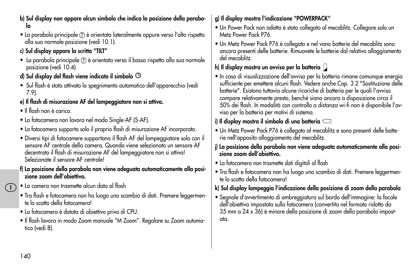 Metz MECABLITZ 58 AF-1 digital Sony User Manual | Page 140 / 182