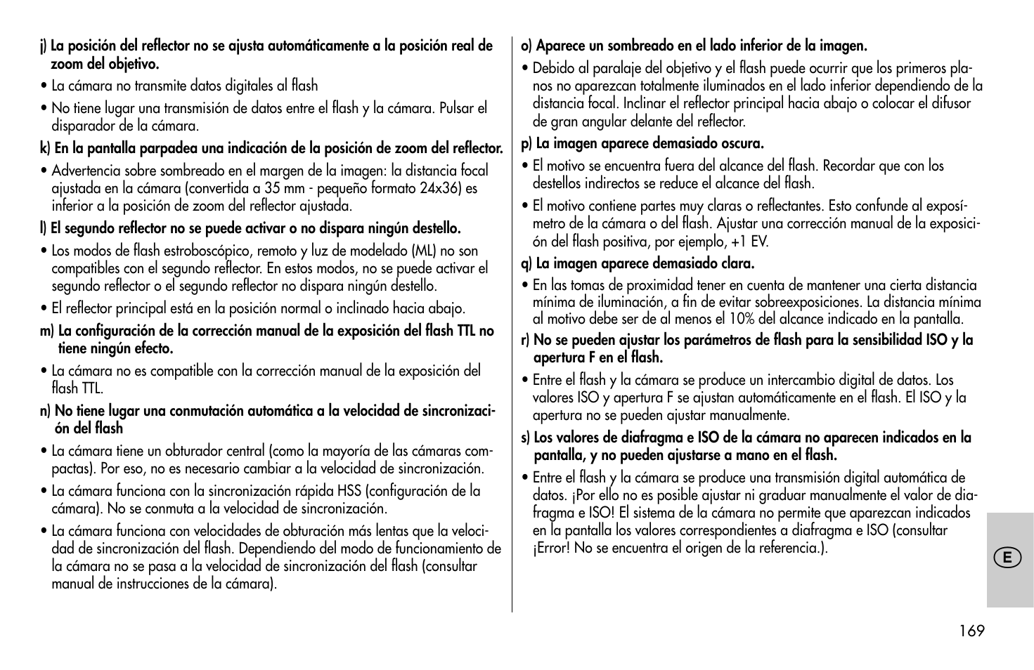 Metz MECABLITZ 58 AF-1 digital Sony User Manual | Page 169 / 182