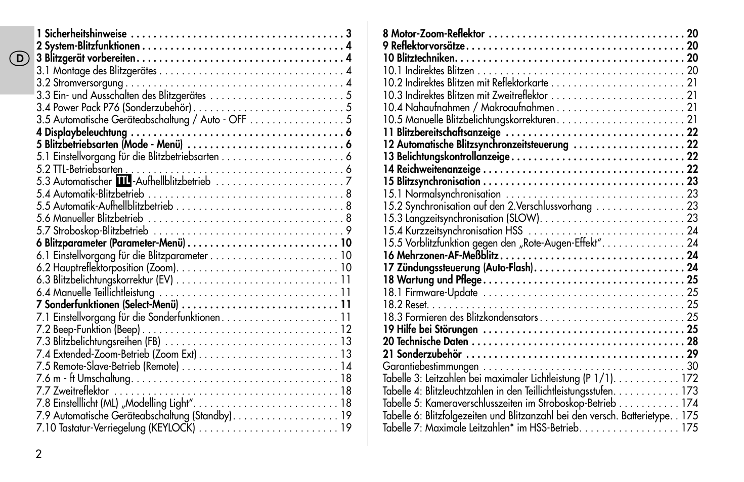 Metz MECABLITZ 58 AF-1 digital Sony User Manual | Page 2 / 182