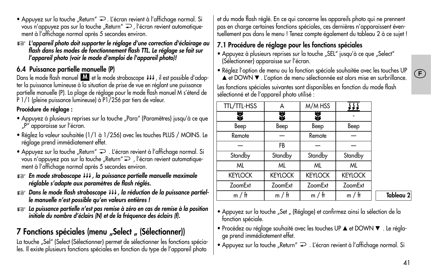 Metz MECABLITZ 58 AF-1 digital Sony User Manual | Page 41 / 182