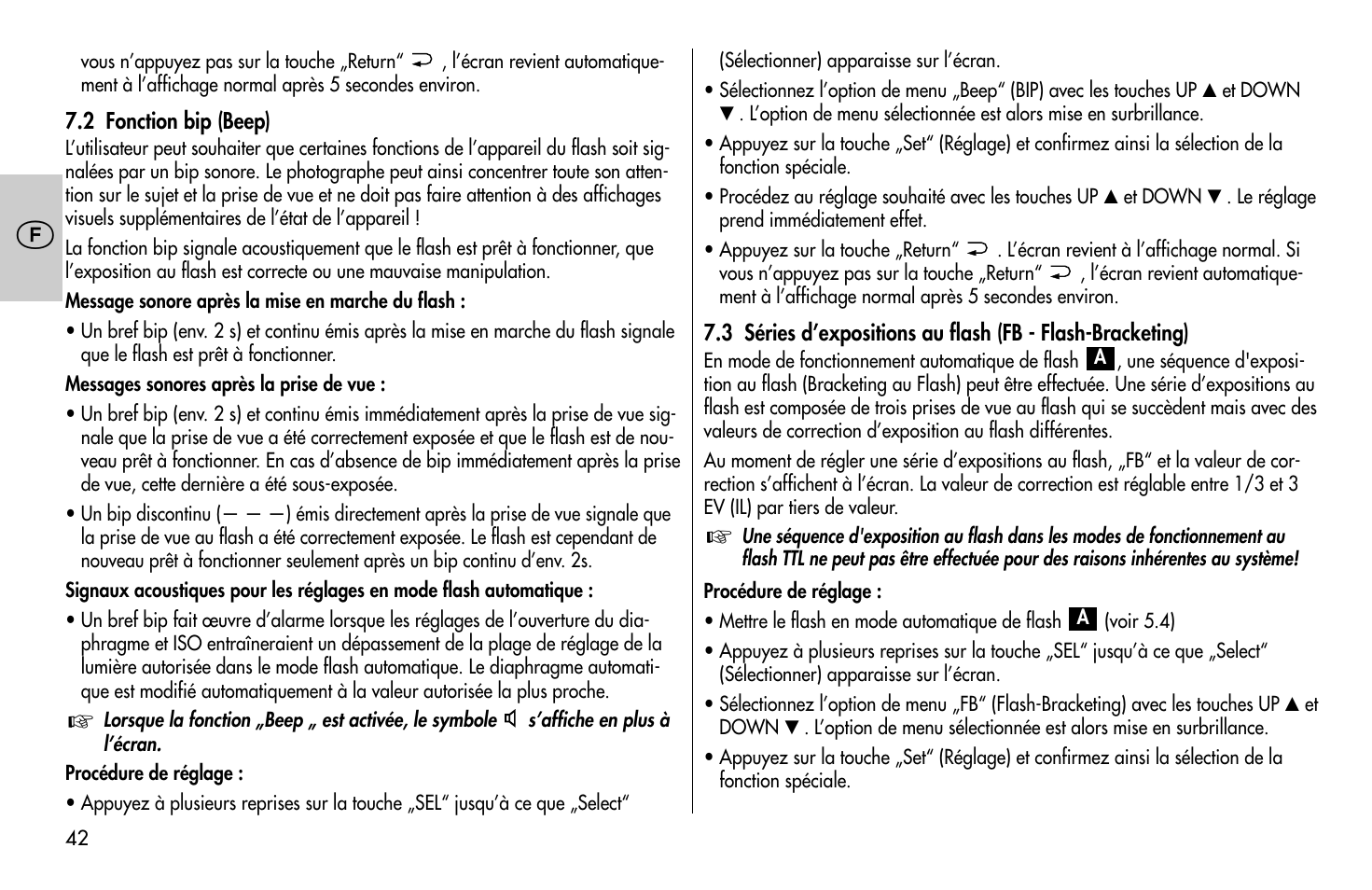 Metz MECABLITZ 58 AF-1 digital Sony User Manual | Page 42 / 182