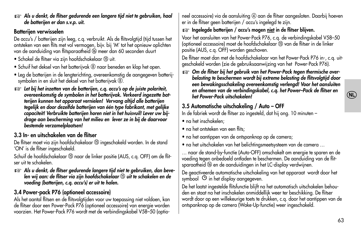 Metz MECABLITZ 58 AF-1 digital Sony User Manual | Page 63 / 182