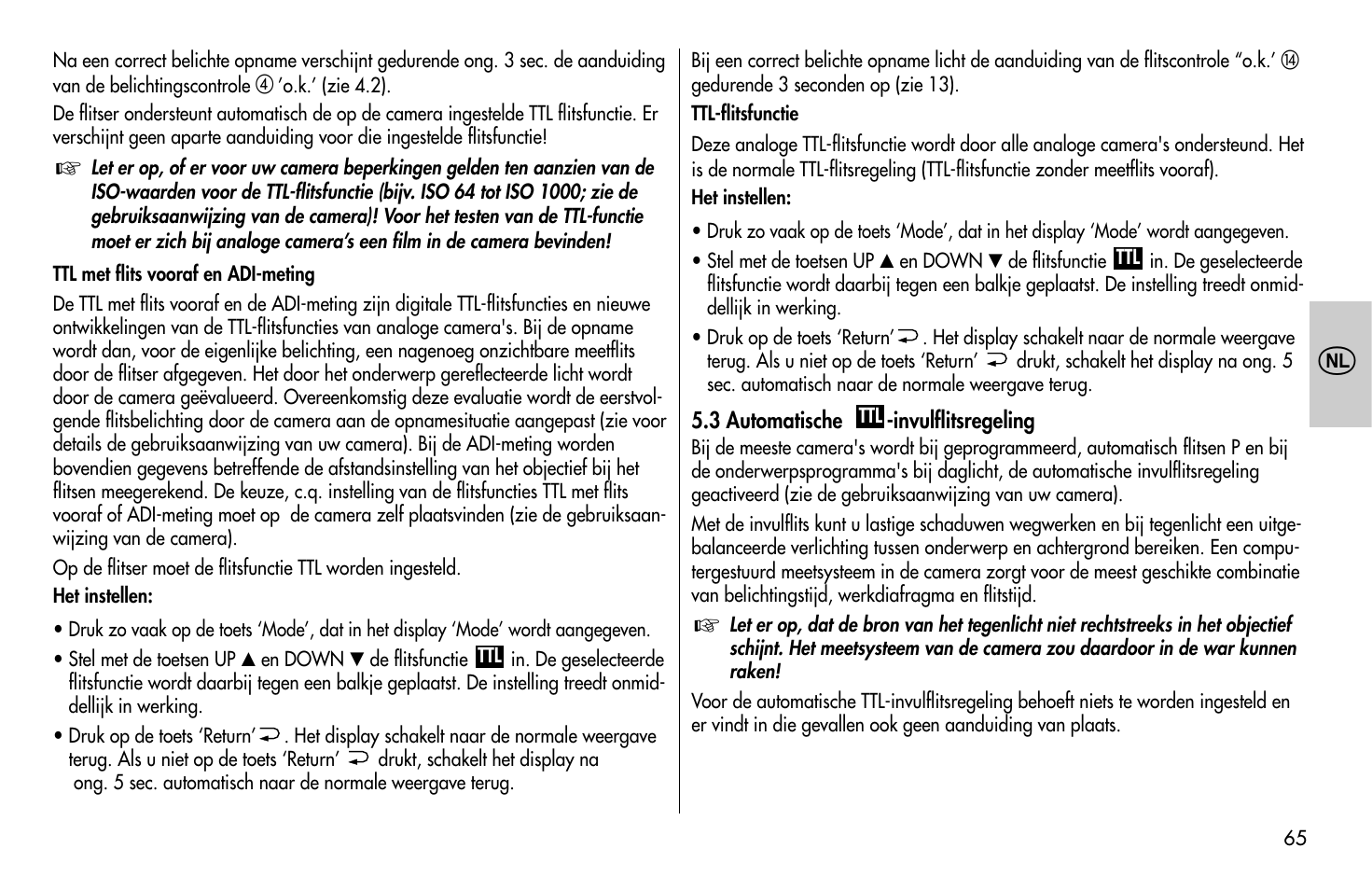 Metz MECABLITZ 58 AF-1 digital Sony User Manual | Page 65 / 182