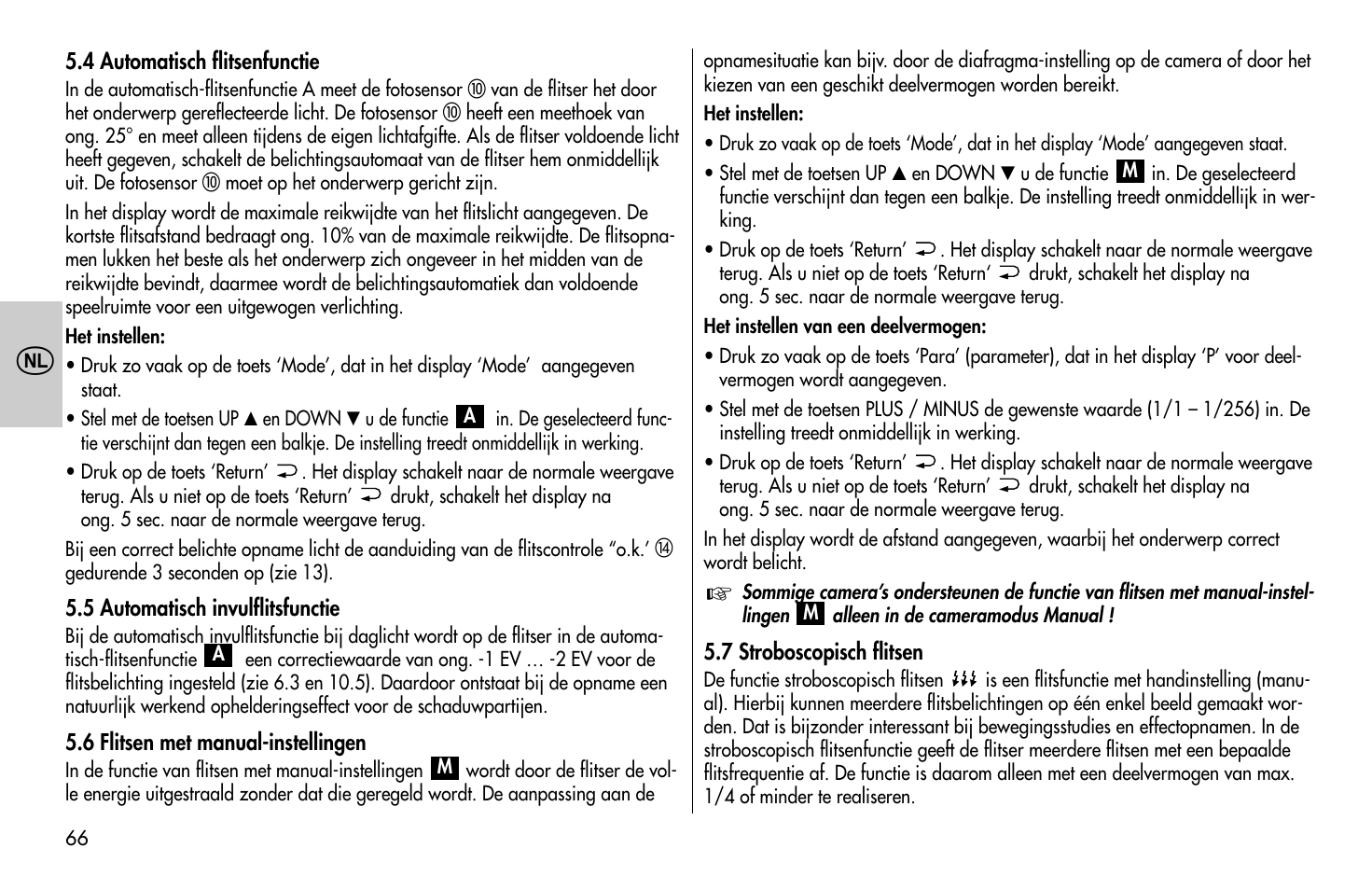 Metz MECABLITZ 58 AF-1 digital Sony User Manual | Page 66 / 182
