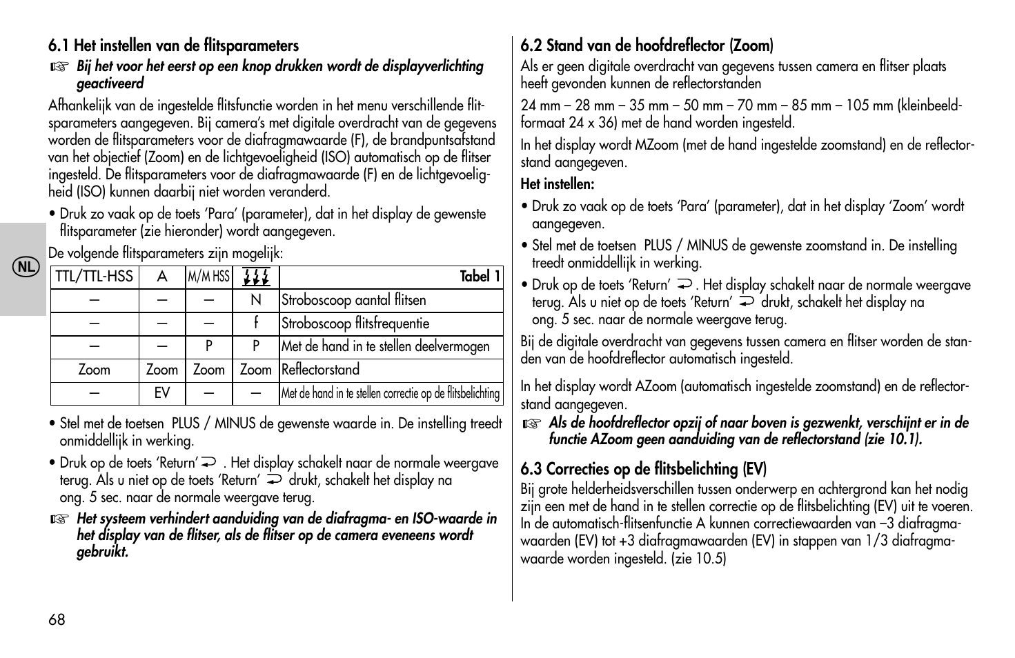 Metz MECABLITZ 58 AF-1 digital Sony User Manual | Page 68 / 182