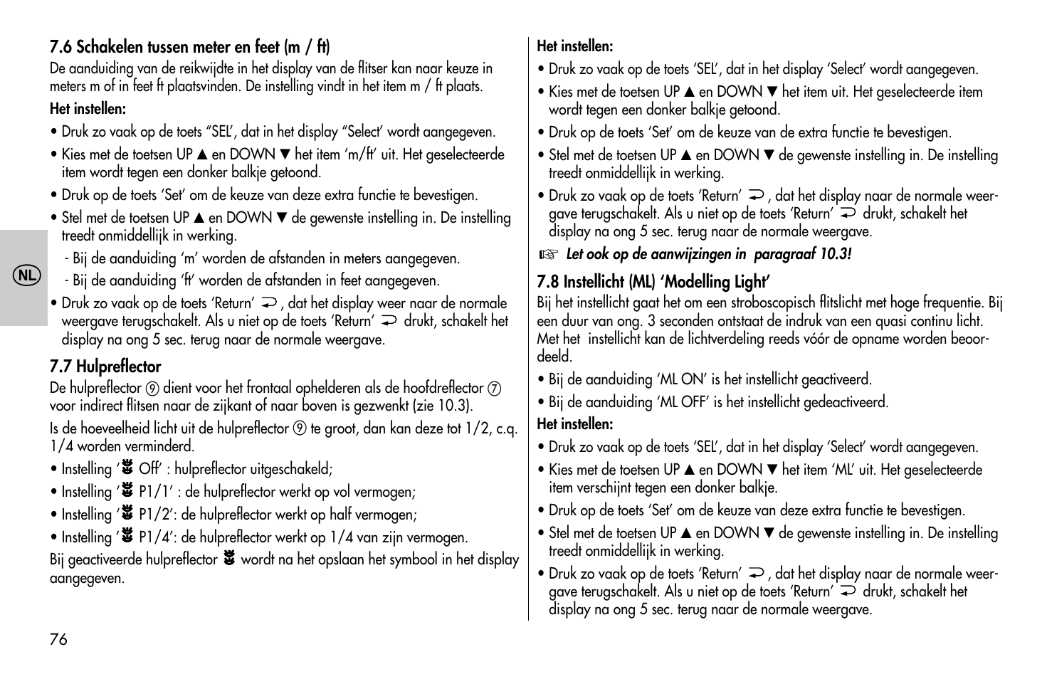 Metz MECABLITZ 58 AF-1 digital Sony User Manual | Page 76 / 182