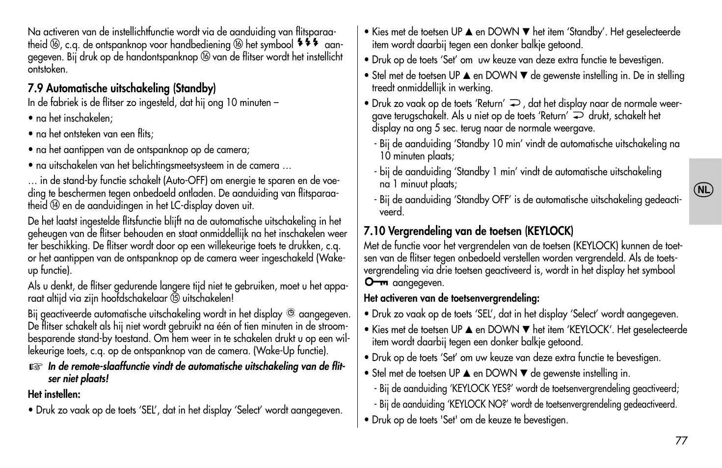 Metz MECABLITZ 58 AF-1 digital Sony User Manual | Page 77 / 182