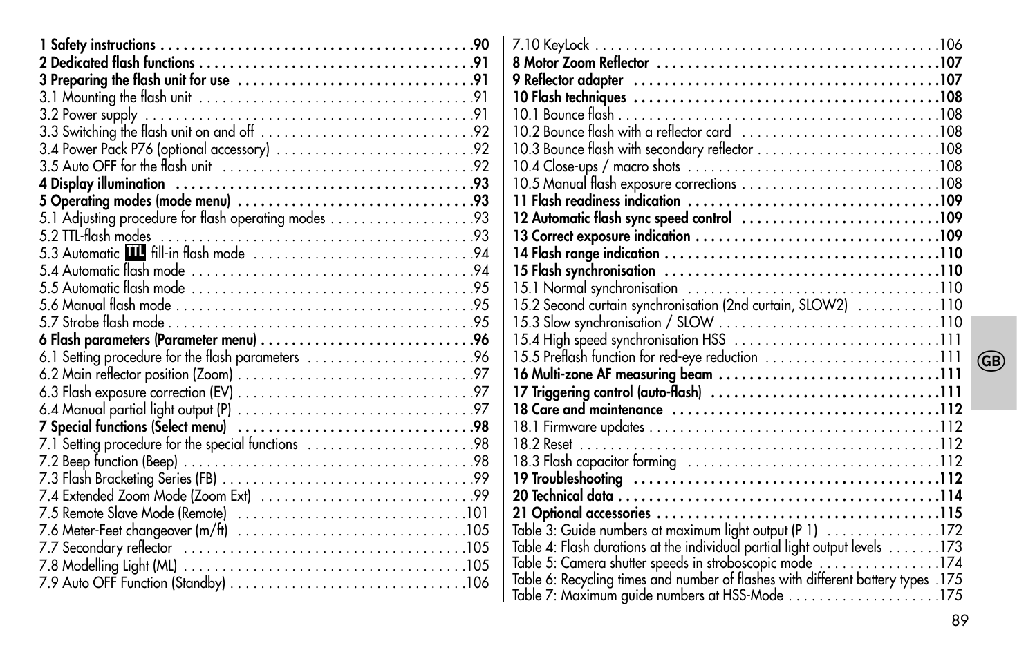 Metz MECABLITZ 58 AF-1 digital Sony User Manual | Page 89 / 182