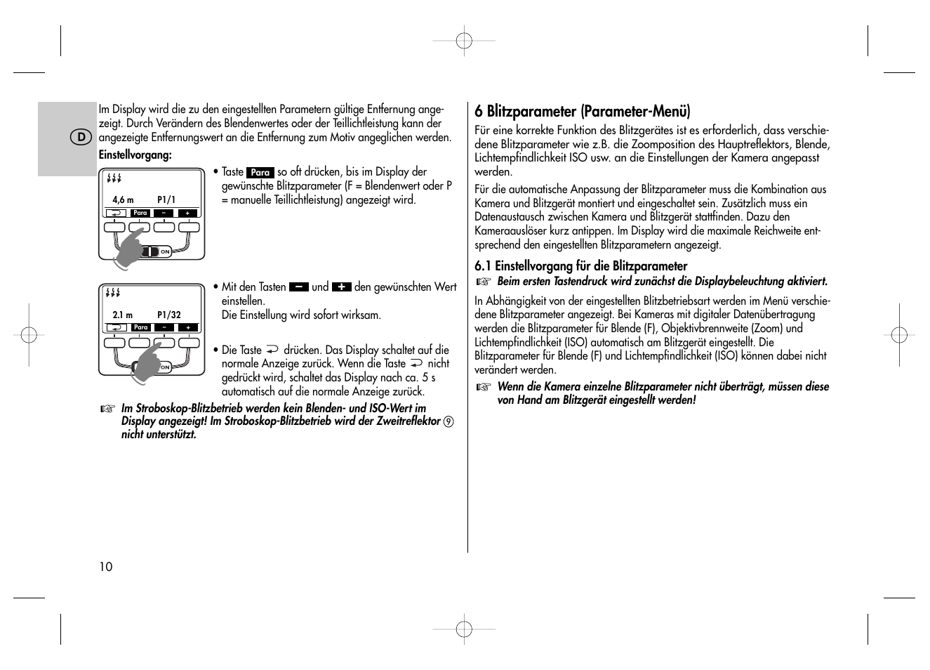 Metz MECABLITZ 58 AF-2 digital Canon User Manual | Page 10 / 230