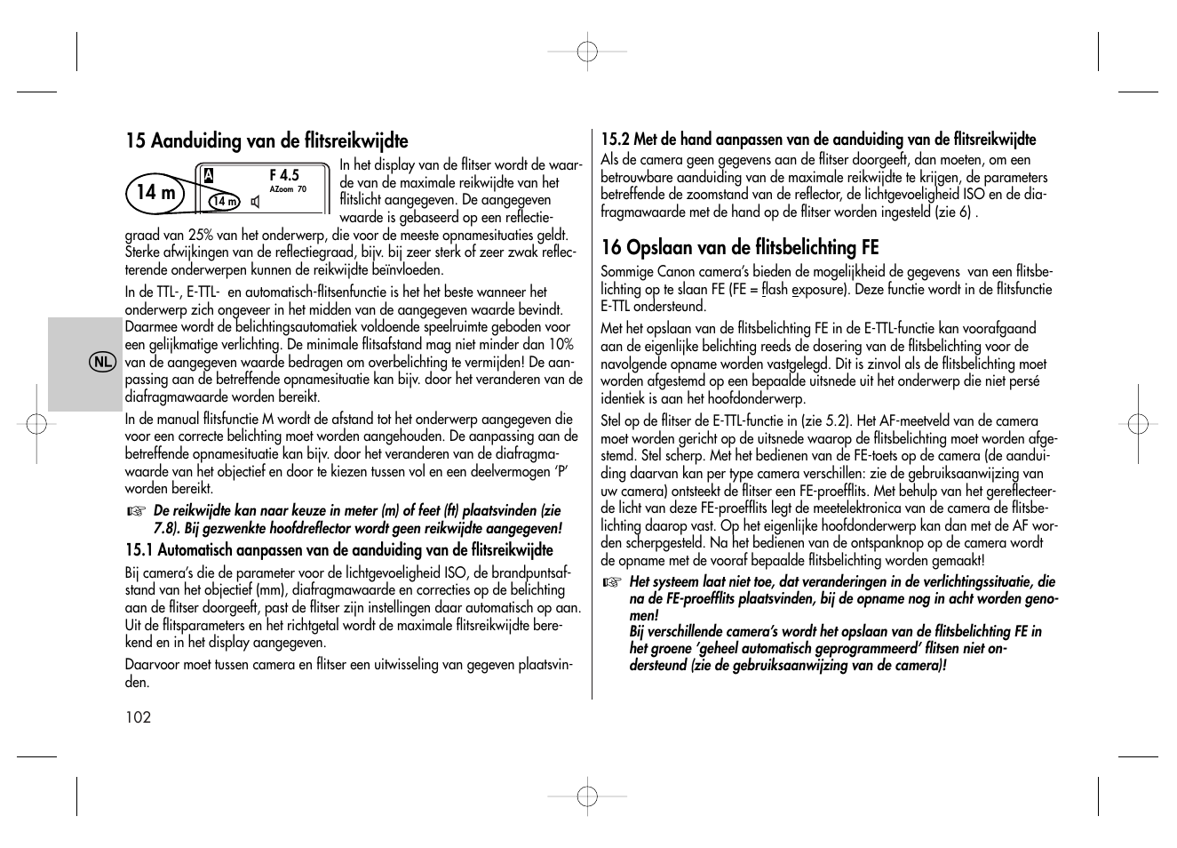 Metz MECABLITZ 58 AF-2 digital Canon User Manual | Page 102 / 230