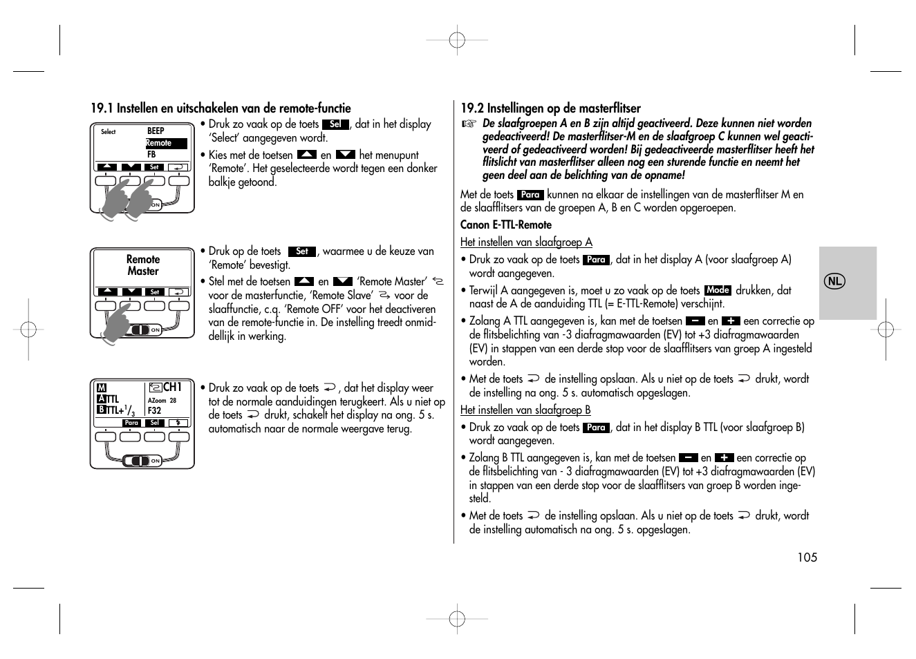 Metz MECABLITZ 58 AF-2 digital Canon User Manual | Page 105 / 230