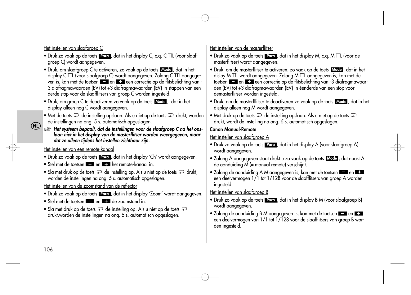 Metz MECABLITZ 58 AF-2 digital Canon User Manual | Page 106 / 230