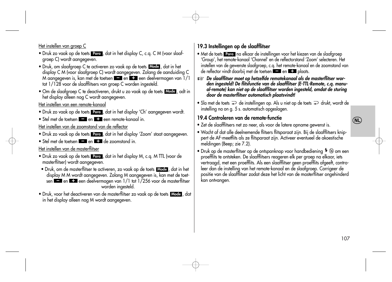 Metz MECABLITZ 58 AF-2 digital Canon User Manual | Page 107 / 230