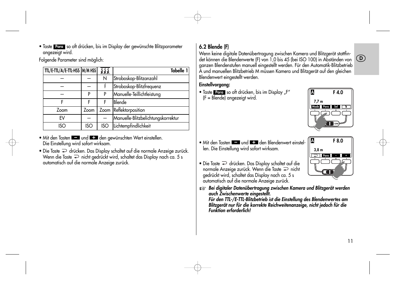 Metz MECABLITZ 58 AF-2 digital Canon User Manual | Page 11 / 230