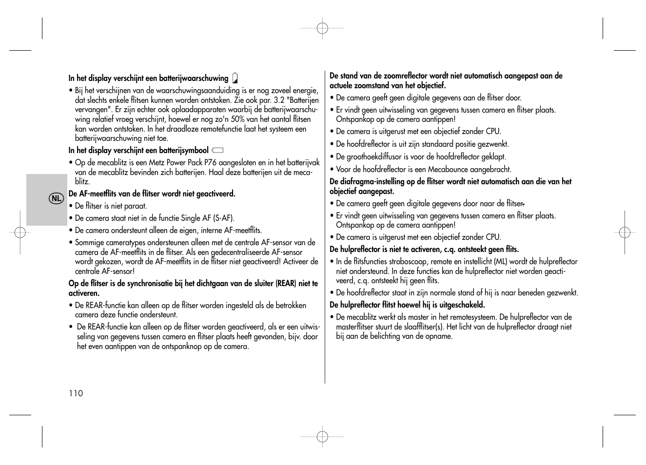 Metz MECABLITZ 58 AF-2 digital Canon User Manual | Page 110 / 230