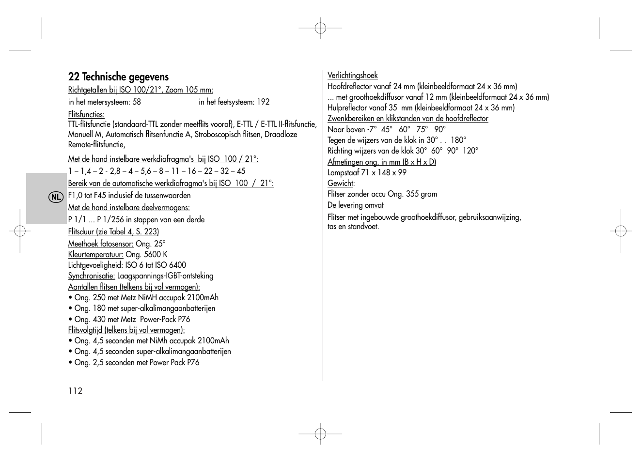 Metz MECABLITZ 58 AF-2 digital Canon User Manual | Page 112 / 230