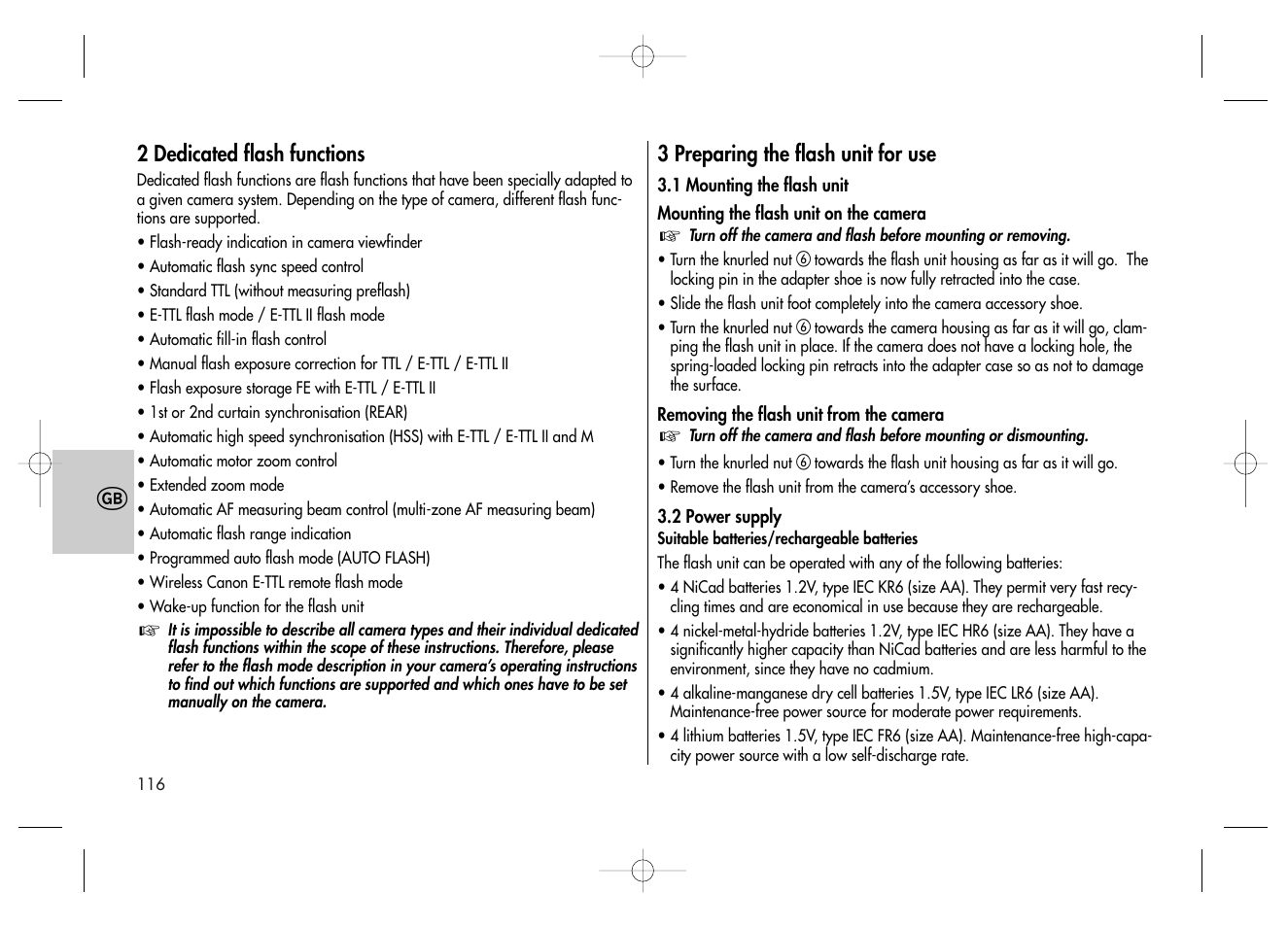 Metz MECABLITZ 58 AF-2 digital Canon User Manual | Page 116 / 230