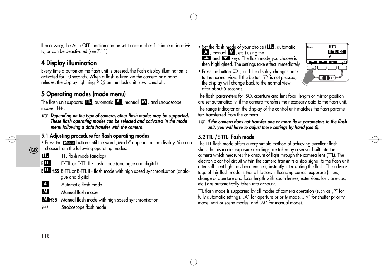 Metz MECABLITZ 58 AF-2 digital Canon User Manual | Page 118 / 230