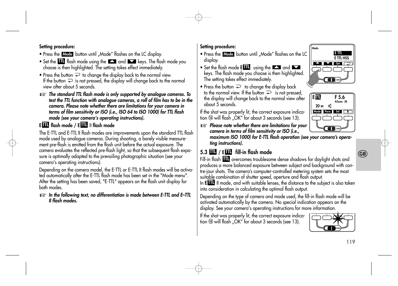 Metz MECABLITZ 58 AF-2 digital Canon User Manual | Page 119 / 230