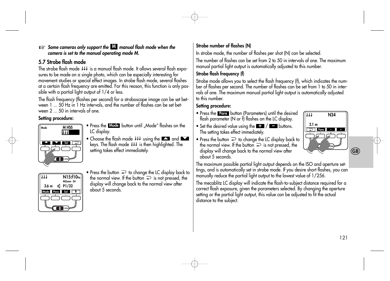 Metz MECABLITZ 58 AF-2 digital Canon User Manual | Page 121 / 230