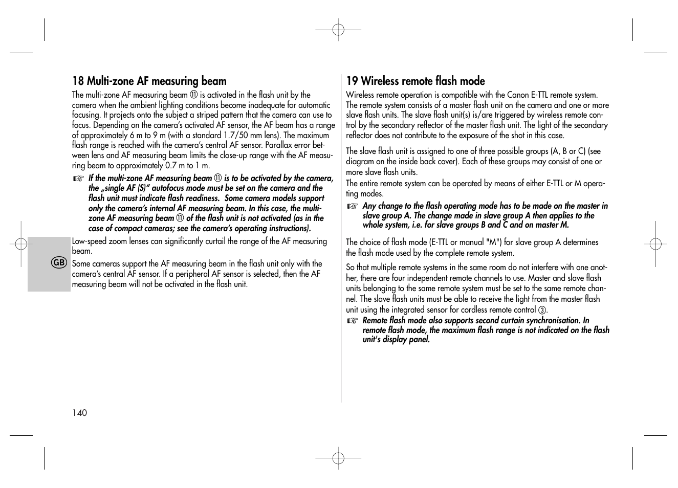 Metz MECABLITZ 58 AF-2 digital Canon User Manual | Page 140 / 230