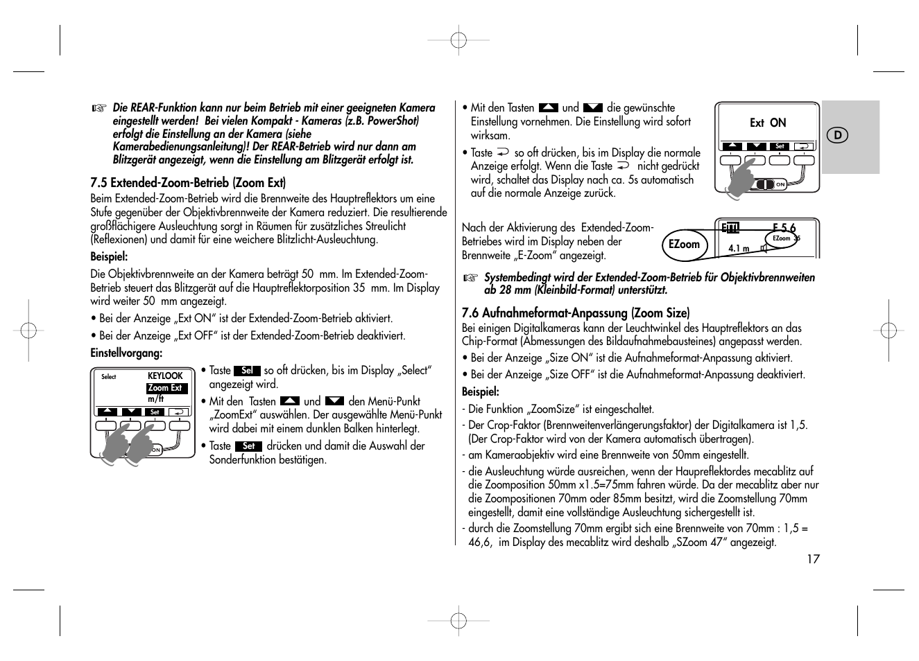 Metz MECABLITZ 58 AF-2 digital Canon User Manual | Page 17 / 230