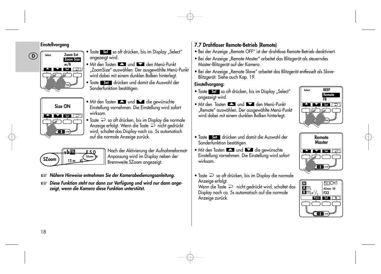 Metz MECABLITZ 58 AF-2 digital Canon User Manual | Page 18 / 230