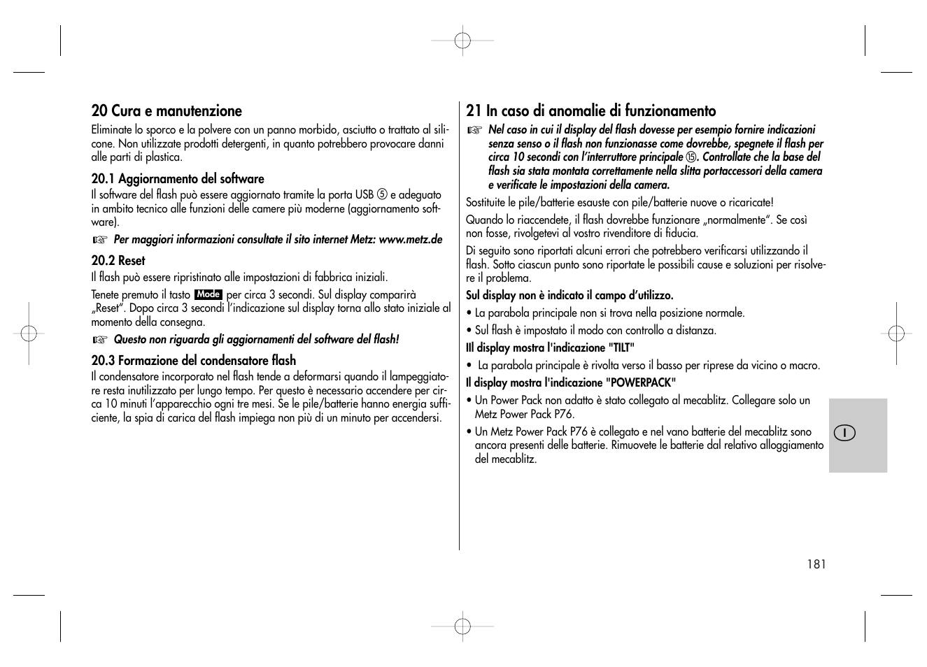 Metz MECABLITZ 58 AF-2 digital Canon User Manual | Page 181 / 230