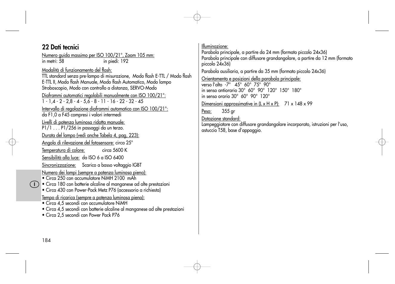 Metz MECABLITZ 58 AF-2 digital Canon User Manual | Page 184 / 230