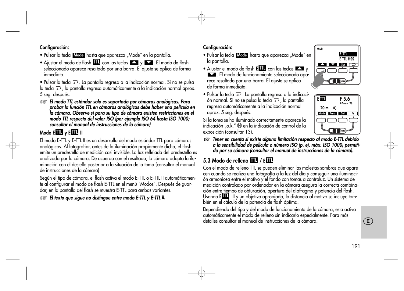 Metz MECABLITZ 58 AF-2 digital Canon User Manual | Page 191 / 230